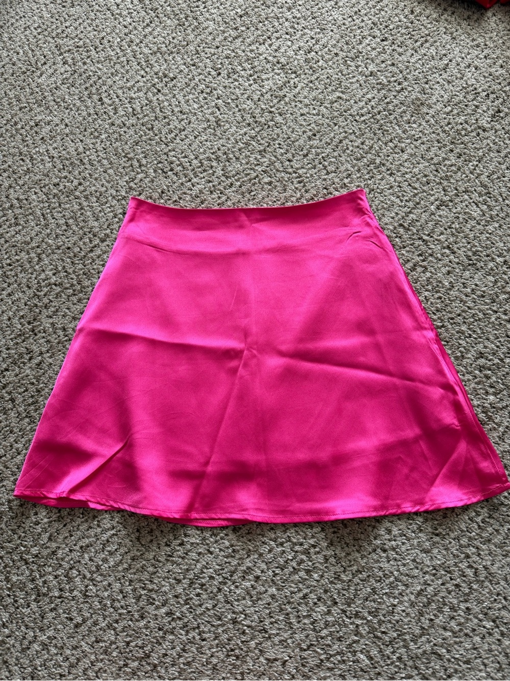 Bright Pink A-Line Skirt